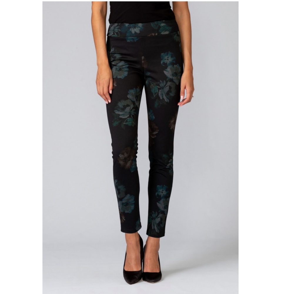 Anthropologie Level 99 Botanica Mid-Rise Trousers Womens 28 Ankle Dark Floral